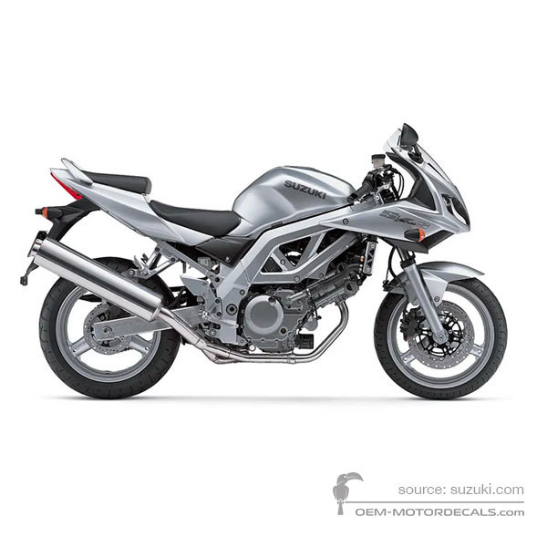 Stickers voor Suzuki SV650S 2003 - Zilver • Suzuki OEM Stickers