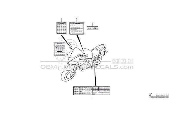 Suzuki SV650S - Caution labels