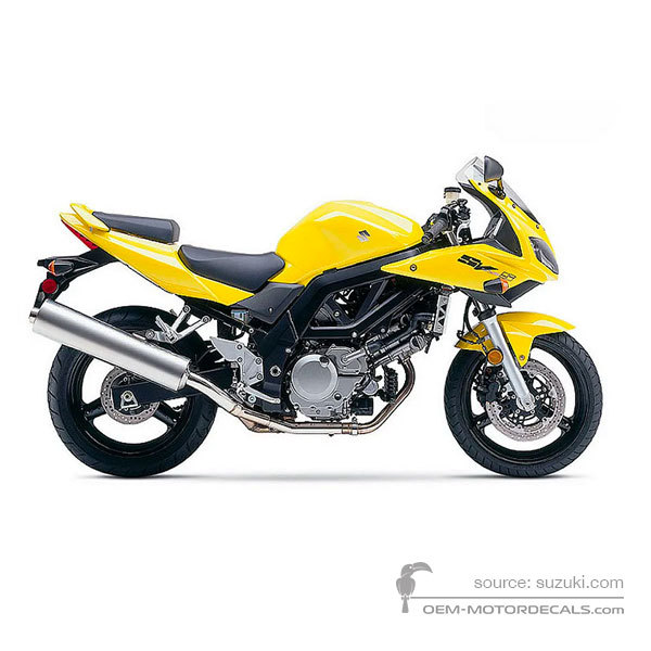 Naklejki do Suzuki Sv650S 2005 - Żółty • Suzuki Naklejki OEM