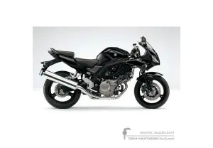Adesivi per Suzuki SV650S 2009 - Nero • Suzuki Adesivi OEM