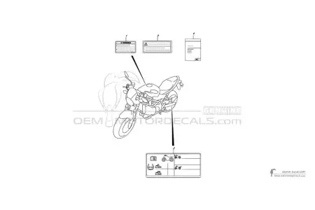 Suzuki SV650X - Caution labels