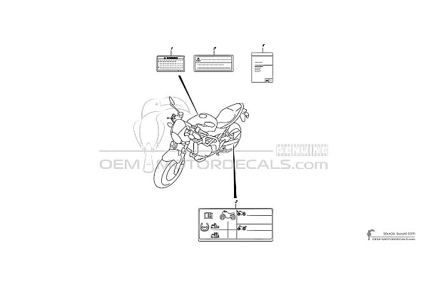 Suzuki SV650X - Caution labels