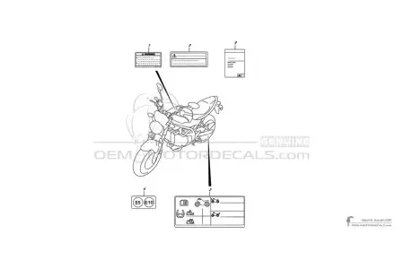 Suzuki SV650X - Caution labels