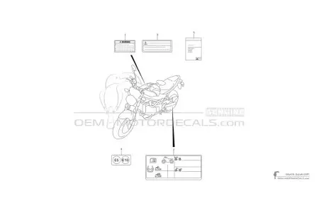 Suzuki SV650X - Caution labels