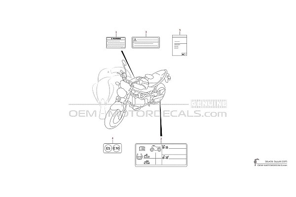 Suzuki SV650X - Caution labels