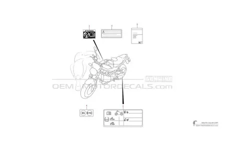 Suzuki SV650X - Caution labels