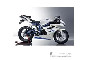 Autocollants pour Triumph DAYTONA 675 2009 - Blanc • Triumph Autocollants OEM
