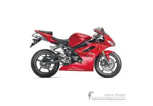 Autocollants pour Triumph DAYTONA 675 2010 - Rouge • Triumph Autocollants OEM