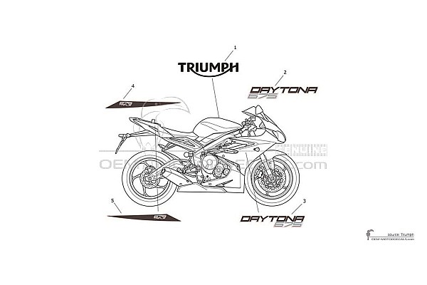 Triumph DAYTONA 675 2014 - Wit