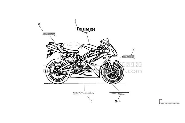 Triumph DAYTONA 675R 2012 - Blanco