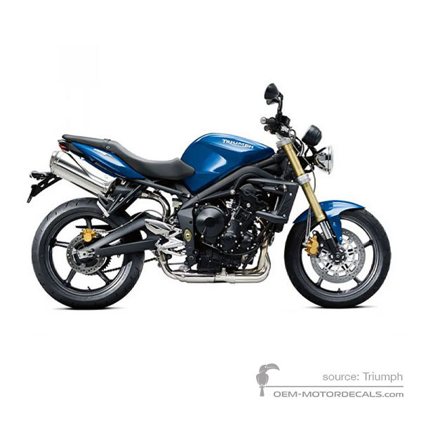 Autocollants pour Triumph STREET TRIPLE 675 2011 - Bleu • Triumph Autocollants OEM