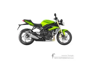 Autocollants pour Triumph STREET TRIPLE 675 2015 - Vert • Triumph Autocollants OEM