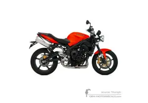 Aufkleber für Triumph STREET TRIPLE 675 R 2011 - Orange • Triumph OEM-Aufkleber