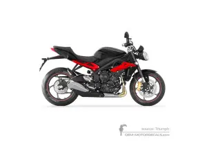 Adesivi per Triumph STREET TRIPLE 675 R 2014 - Nero • Triumph Adesivi OEM