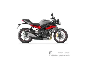 Pegatinas para Triumph STREET TRIPLE 675 R 2015 - Gris • Triumph Pegatinas OEM