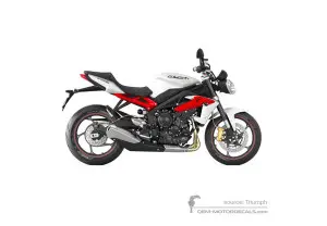Pegatinas para Triumph STREET TRIPLE 675 R 2015 - Blanco • Triumph Pegatinas OEM