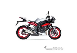 Pegatinas para Triumph STREET TRIPLE 675 RX 2015 - Plata • Triumph Pegatinas OEM
