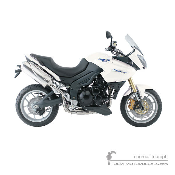 Pegatinas para Triumph TIGER 1050 2010 - Blanco • Triumph Pegatinas OEM