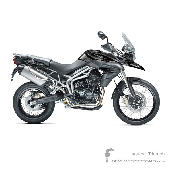 Stickers voor Triumph TIGER 800XC 2011 - Zwart • Triumph OEM Stickers