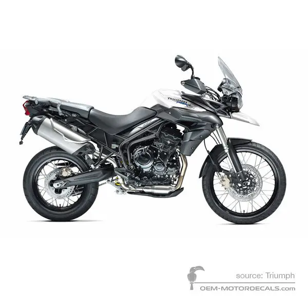 Triumph TIGER 800XC 2012 - Biały - Crystal White Pearl