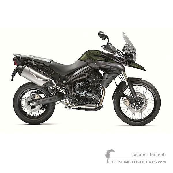 Decals for Triumph TIGER 800XC 2014 - Green • Triumph OEM Decals