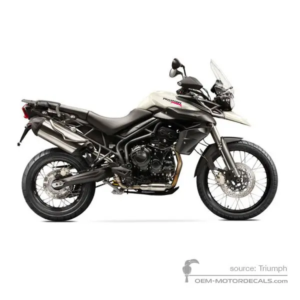 Triumph TIGER 800XC 2014 - Biały - Crystal White Pearl