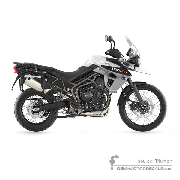 Decals for Triumph TIGER 800XCa 2016 - White • Triumph OEM Decals