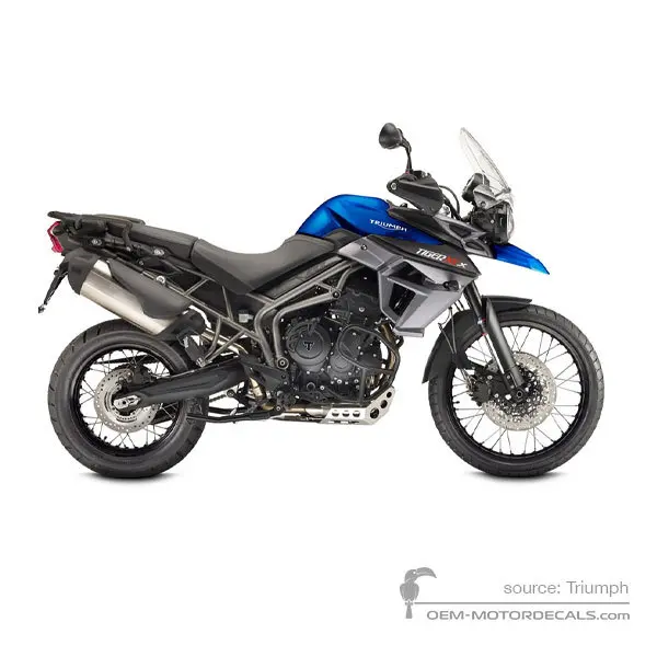 Triumph TIGER 800XCx 2016 - Niebieski - Caspian Blue