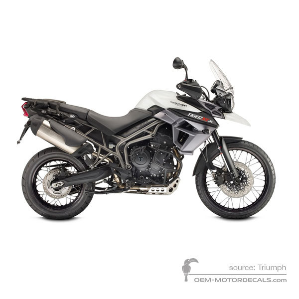 Autocollants pour Triumph TIGER 800XCx 2017 - Blanc • Triumph Autocollants OEM
