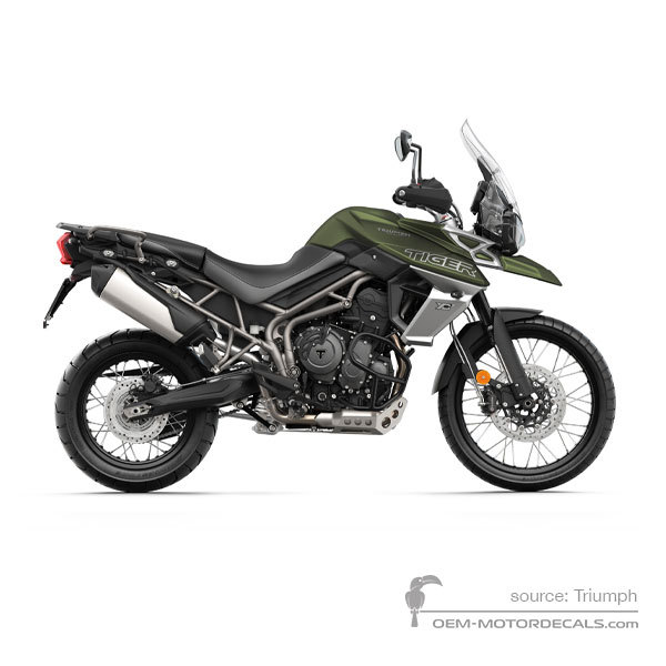 Autocollants pour Triumph TIGER 800XCx 2019 - Vert • Triumph Autocollants OEM