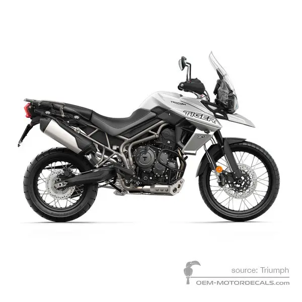 Triumph TIGER 800XCx 2020 - Biały - Alabaster / Pure White