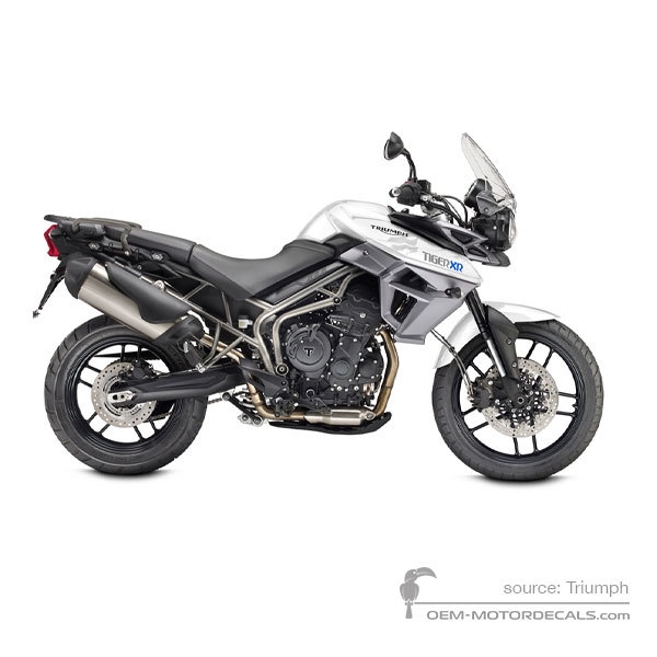 Stickers voor TRIUMPH TIGER 800XR 2015 - Wit • Triumph OEM Stickers