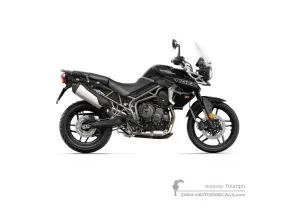 Adesivi per TRIUMPH TIGER 800XR 2018 - Nero • Triumph Adesivi OEM