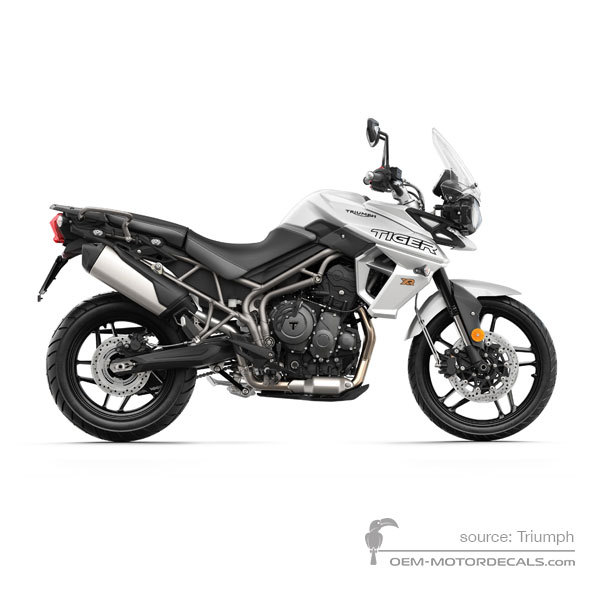 Decals for TRIUMPH TIGER 800XR 2018 - White • Triumph OEM Decals