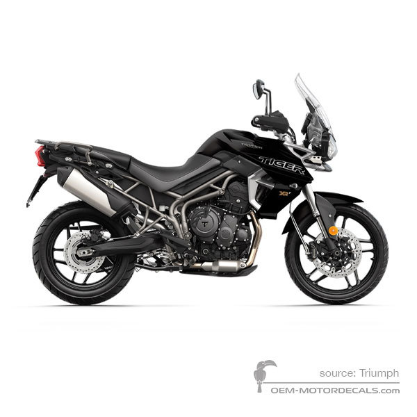 Stickers voor Triumph TIGER 800XRt 2018 - Zwart • Triumph OEM Stickers