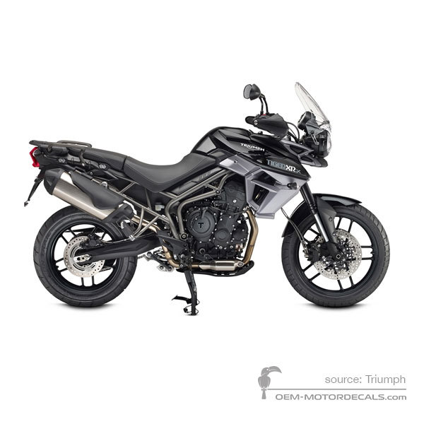 Stickers voor Triumph TIGER 800XRx 2016 - Zwart • Triumph OEM Stickers