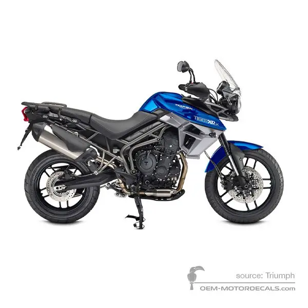 Triumph TIGER 800XRx 2016 - Niebieski - Caspian Blue