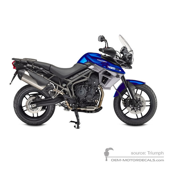 Adesivi per Triumph TIGER 800XRx 2017 - Blu • Triumph Adesivi OEM