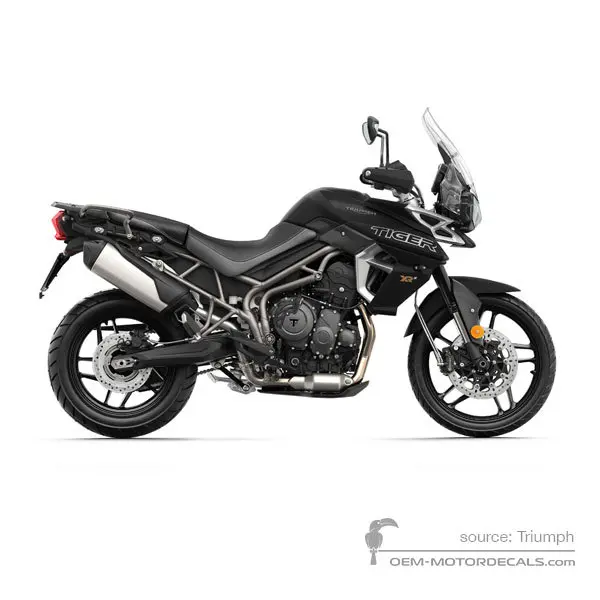 Triumph TIGER 800XRx 2018 - Czarny - Jet Black / Matt Jet Black