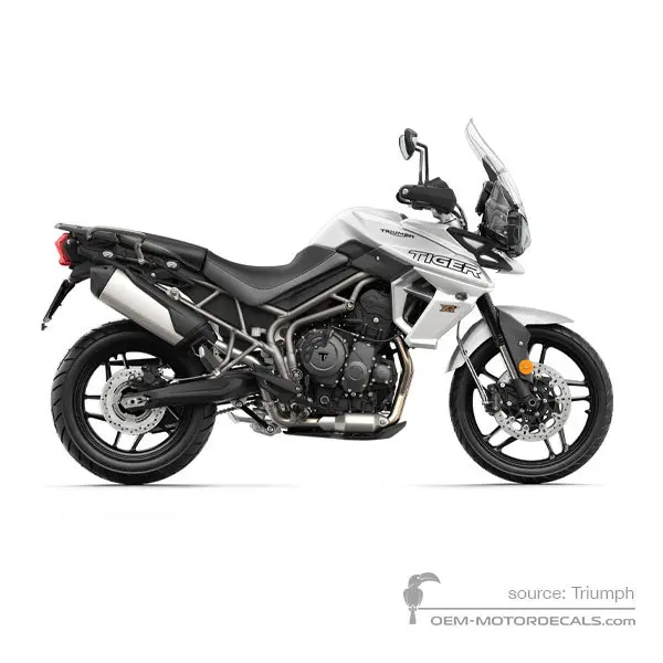 Triumph TIGER 800XRx 2020 - Biały - Alabaster / Pure White
