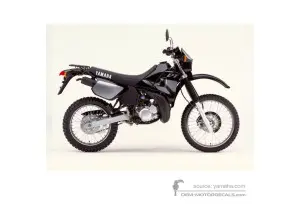 Stickers voor Yamaha DT125R 2002 - Zwart • Yamaha OEM Stickers