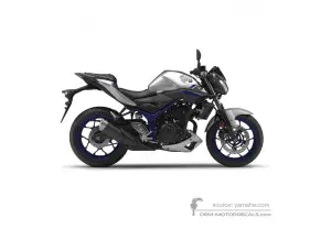 Autocollants pour Yamaha MT03 2016 - Argent • Yamaha Autocollants OEM