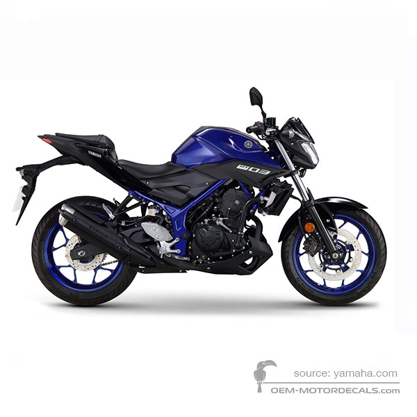 Decals for Yamaha MT03 2019 - Blue • Yamaha OEM Decals