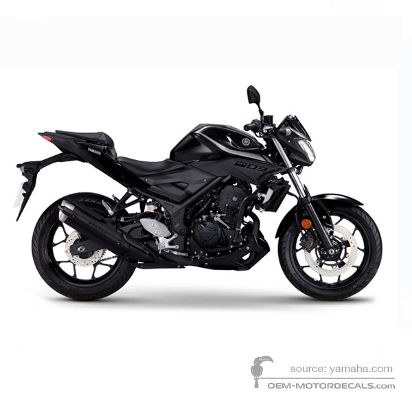 Autocollants pour Yamaha MT03 2019 - Noir • Yamaha Autocollants OEM
