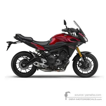 Yamaha TRACER 900 2015 - Czerwony - Deep Red Metallic K