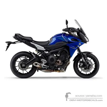 Yamaha TRACER 900 2017 - Niebieski - Deep Purplish Blue Metallic C