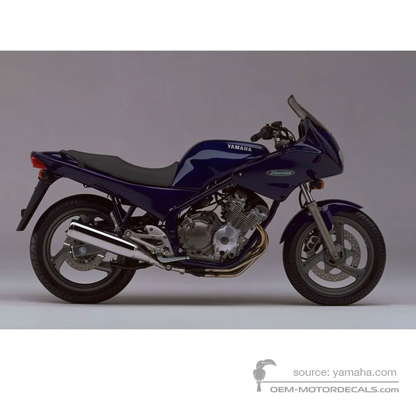 Decals for Yamaha XJ600S DIVERSION 1993 - Blue • Yamaha OEM Decals