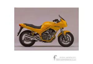 Aufkleber für Yamaha XJ600S DIVERSION 1994 - Gelb • Yamaha OEM-Aufkleber