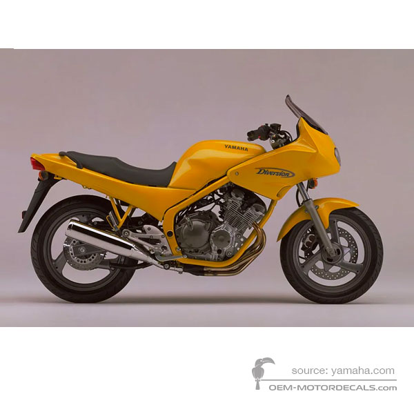 Decals for Yamaha XJ600S DIVERSION 1994 - Yellow • Yamaha OEM Decals