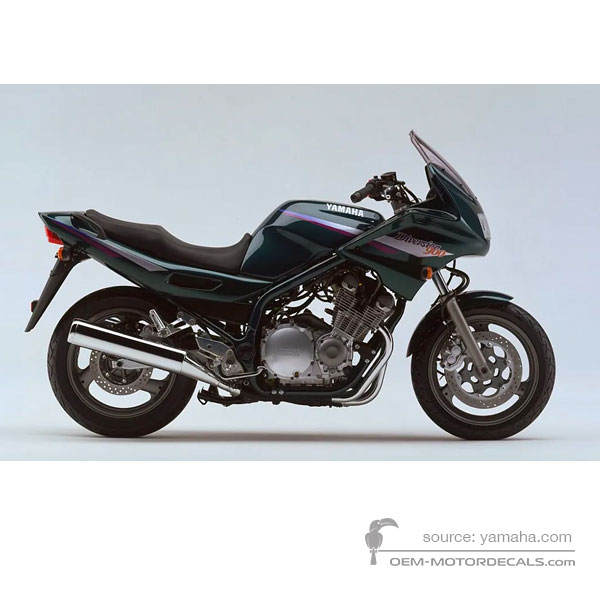 Decals for Yamaha XJ900S DIVERSION 1995 - Green • Yamaha OEM Decals